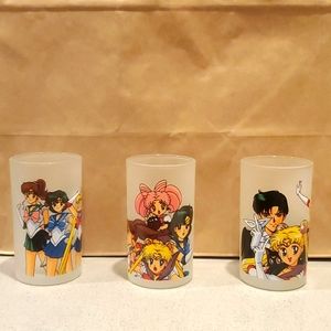 🌙 Anime RETRO Sailor Moon Glass Set - Vintage